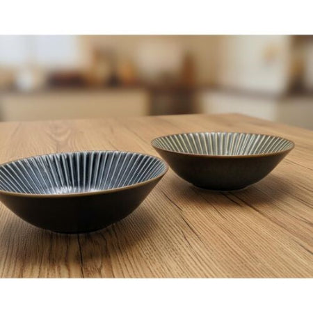 Keramik Bowl Set - light/dark- ⌀17cm - 2Stk.