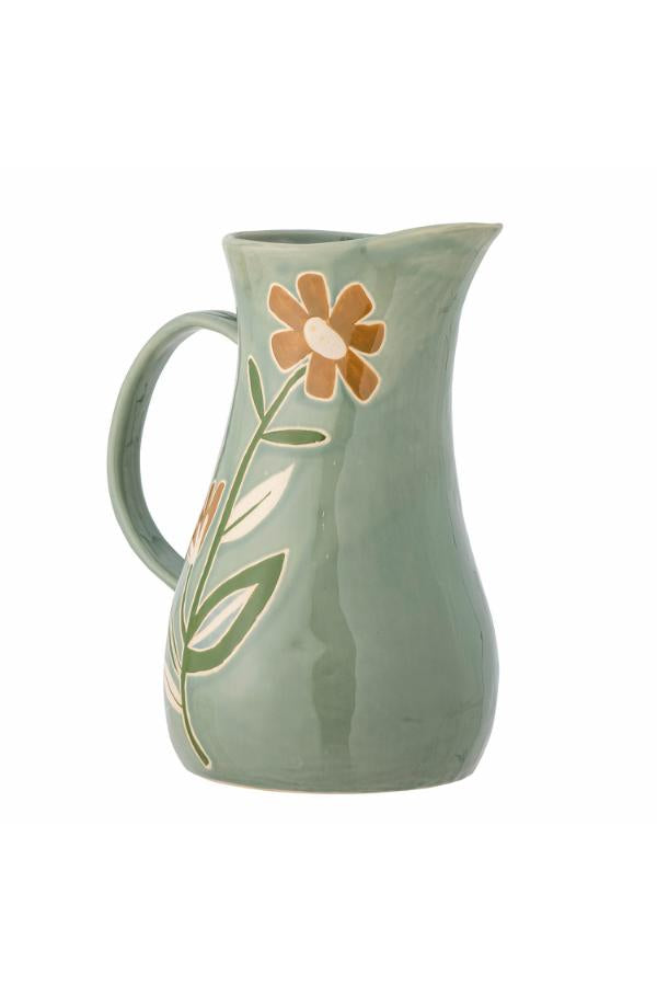 Keramik Krug/Vase Floral green- 2L