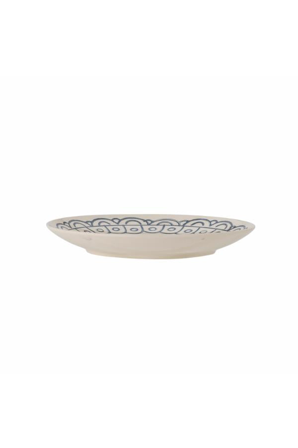 Handbemalter Teller Maple - blau/braun