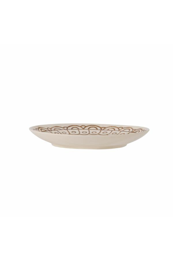 Handbemalter Teller Maple - blau/braun