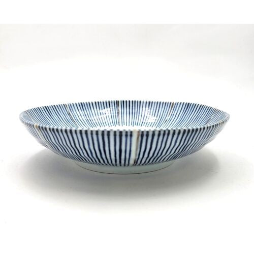 Keramik Schüssel - Blue Stripe - ⌀17cm/21cm