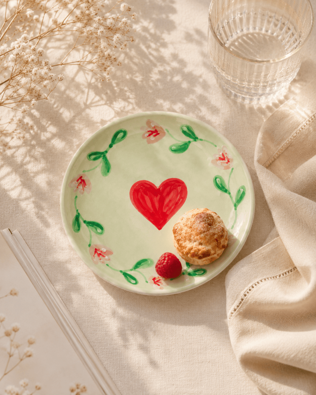 Handbemalter Teller Heart - ∅ 13cm | MeVita Home