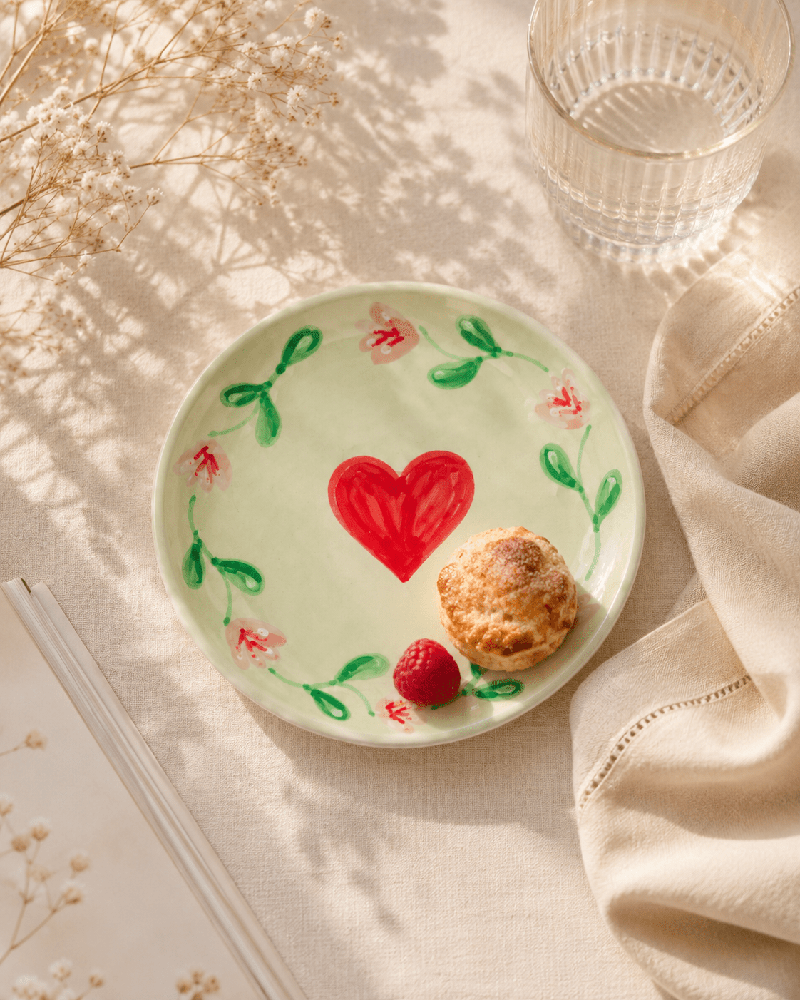 Handbemalter Teller Heart - ∅ 13cm | MeVita Home