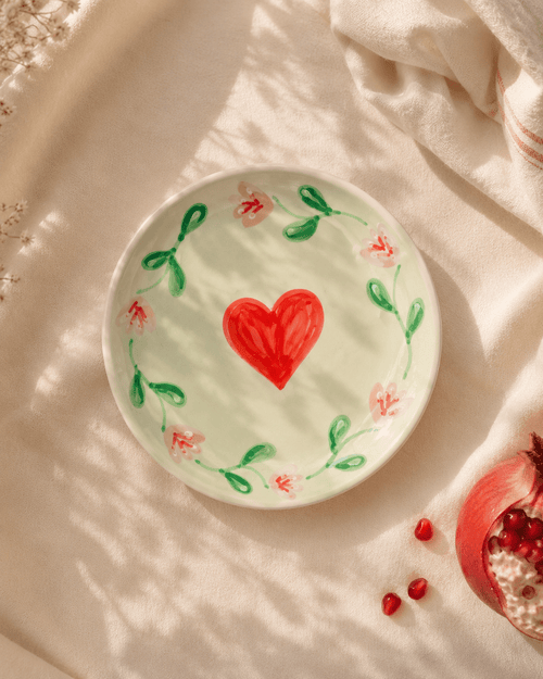 Handbemalter Teller Heart - ∅ 13cm | MeVita Home