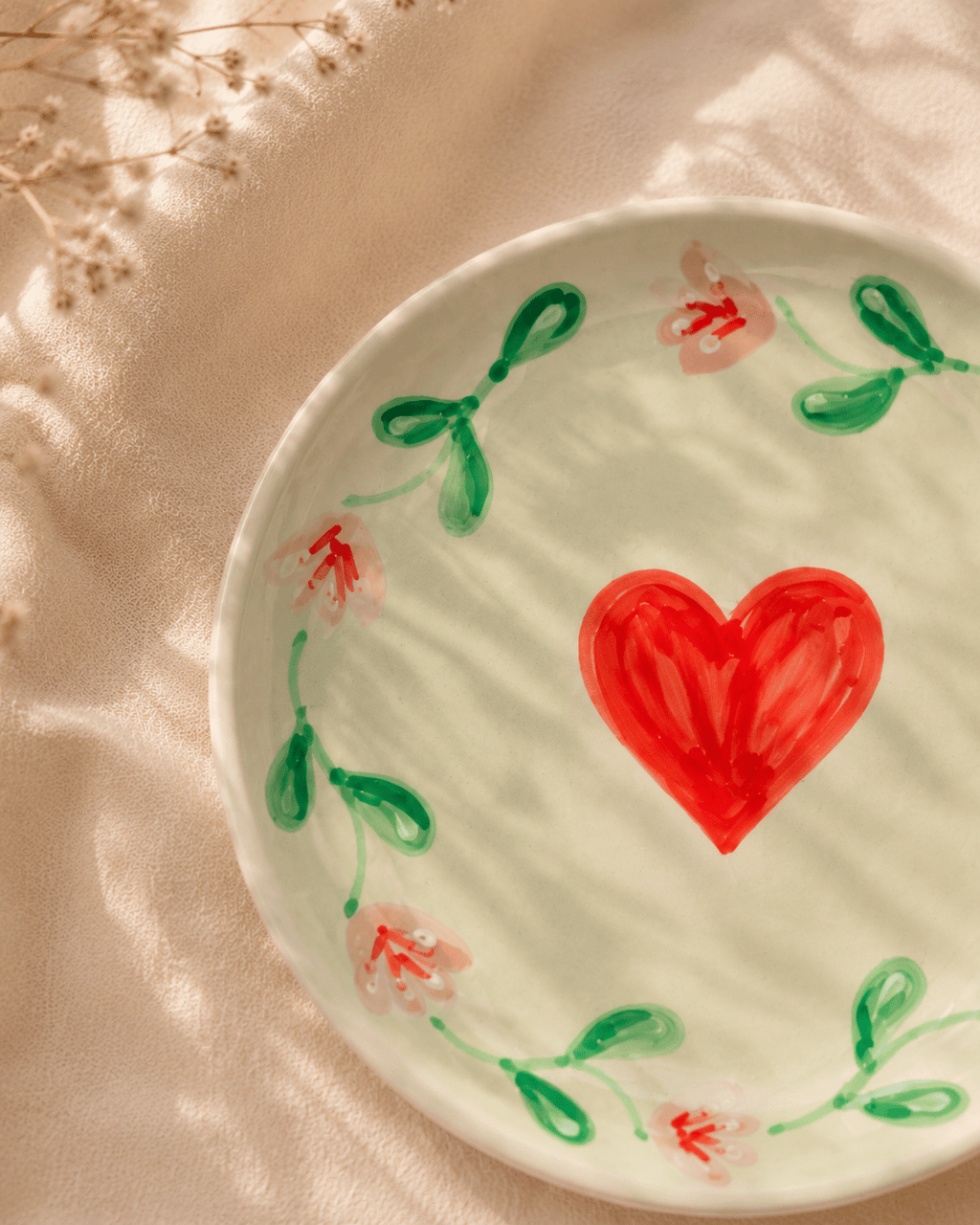 Handbemalter Teller Heart - ∅ 13cm | MeVita Home