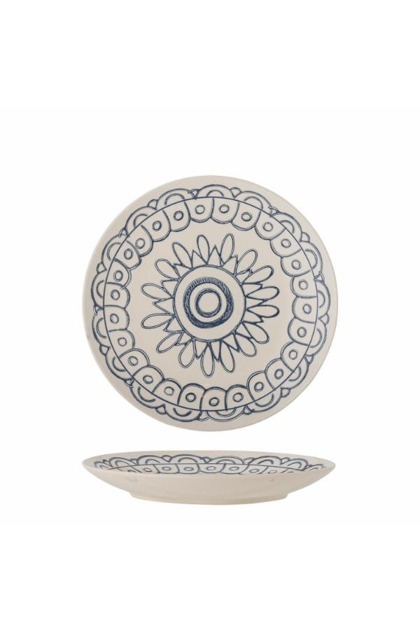 Handbemalter Teller Maple blau/braun – Keramik | MeVita Home