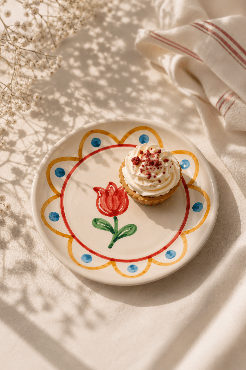 Handbemalter Teller Tulpe - ∅ 13cm | MeVita Home