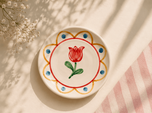 Handbemalter Teller Tulpe - ∅ 13cm | MeVita Home