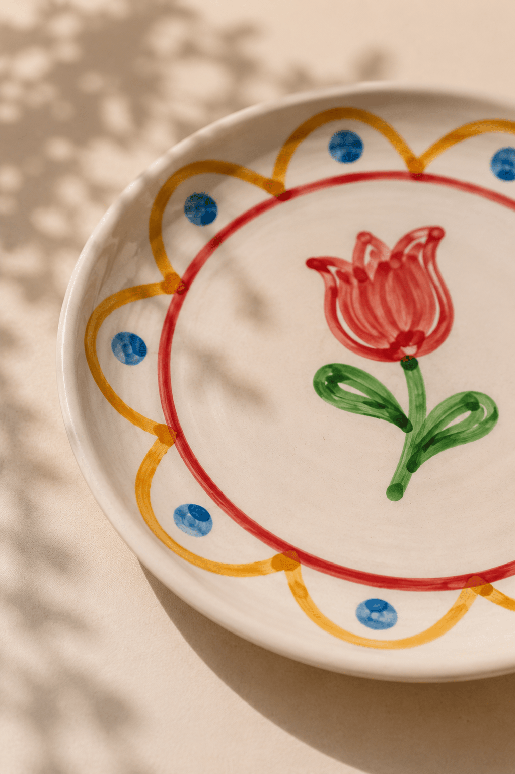 Handbemalter Teller Tulpe - ∅ 13cm | MeVita Home