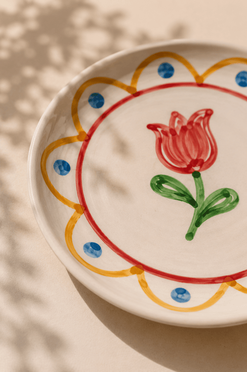 Handbemalter Teller Tulpe - ∅ 13cm | MeVita Home