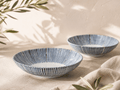 Keramik Schüssel - Blue Stripe - ⌀17cm/21cm - MeVita Home