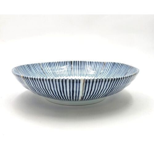 Keramik Schüssel - Blue Stripe - ⌀17cm/21cm - MeVita Home