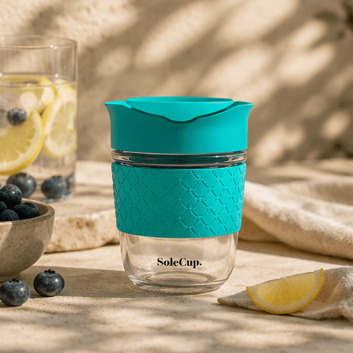 SoleCup Glas Reisebecher-blau-340ml & 530ml - MeVita Home