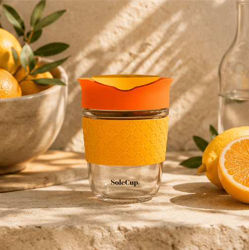 SoleCup Glas Reisebecher-orange-340ml - MeVita Home