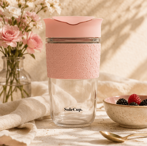 SoleCup Glas Reisebecher-rosa-340ml & 530ml - MeVita Home