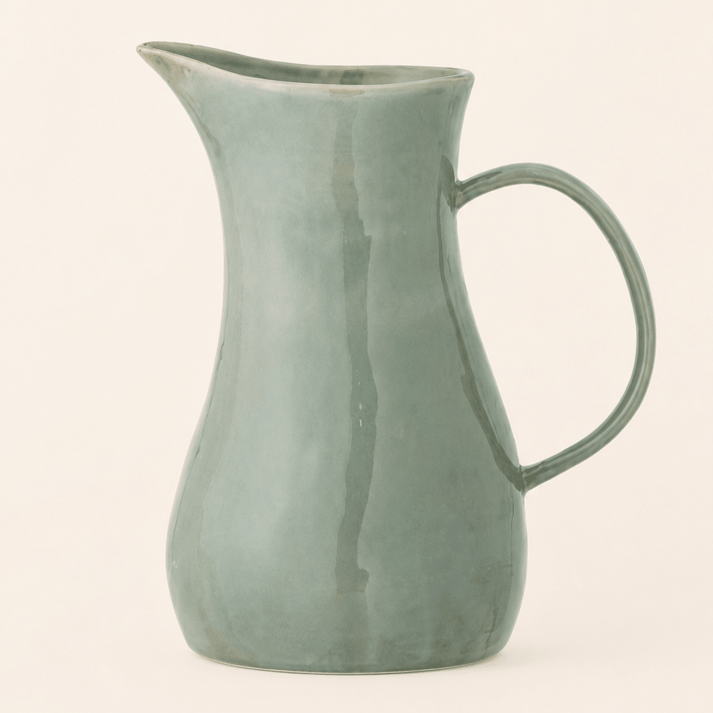Steinzeug Vase Floral Green - 2L | MeVita Home