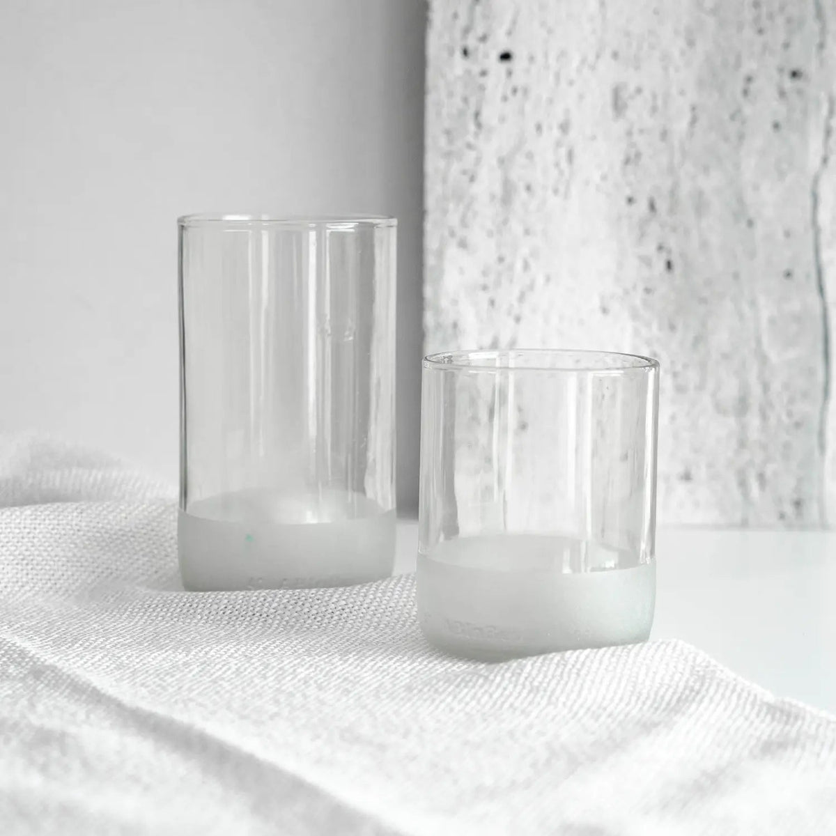 Upcycled Trinkglas Glaze - 250ml/350ml - 6er Set - MeVita Home-Trinkgläser-6er Set - 350ml - 