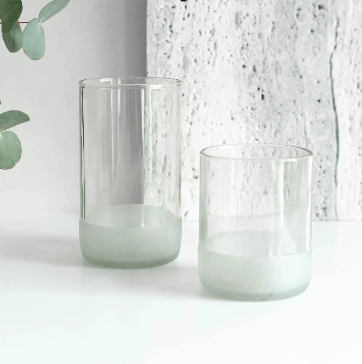 Upcycled Trinkglas Glaze - 250ml/350ml - 6er Set - MeVita Home-Trinkgläser-6er Set - 250ml - 